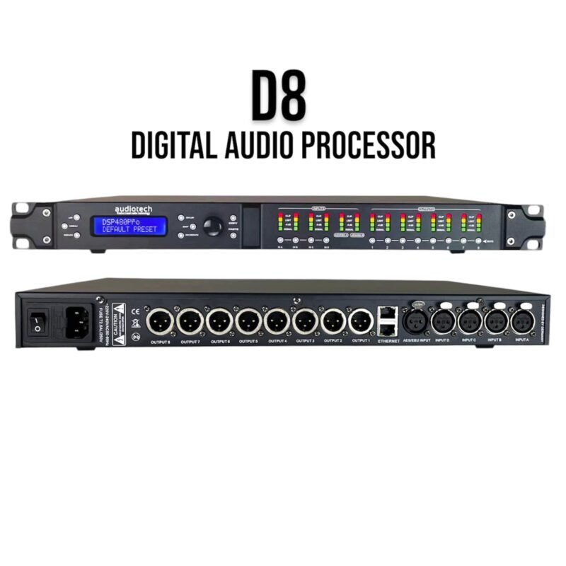 D8 Digital Audio Processor 4in-8out interface – audiotechgroup.com